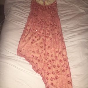 Orange formal sequence dress